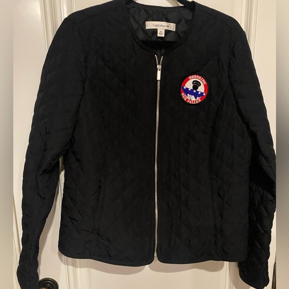 Croft & Barrow black zip front quilted jacket - Picture 1 of 5